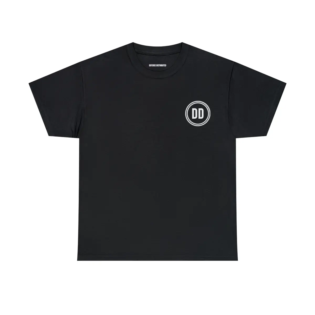 Black Defense Distributed Logo Tee