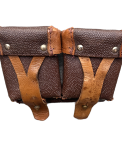 WW2 Russian M91/30 Pebbie Grain Leather Ammunition Pouch With Oil Container For Mosin Nagant Rifle  (Original)